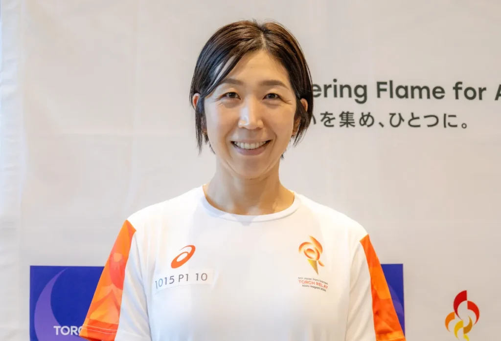 STATION Aiでインタビューに答える荒木絵里香さん
