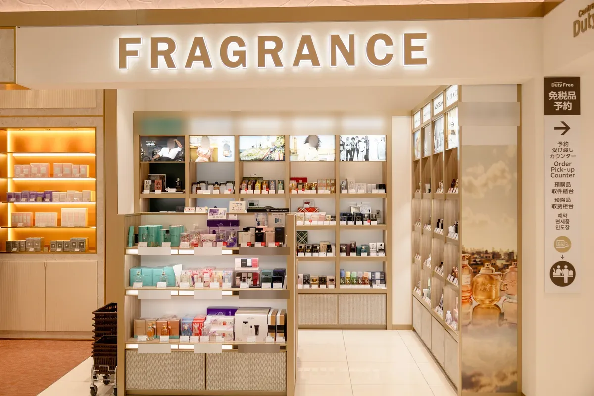 セントレアの免税店「Centrair Duty Free COSMETICS & FRAGRANCES」のフレグランス売り場