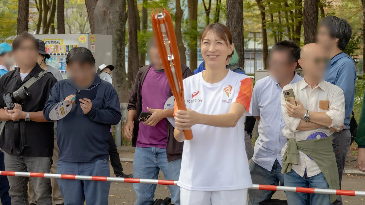小椋久美子さん(アジアパラ聖火リレー・白川公園)