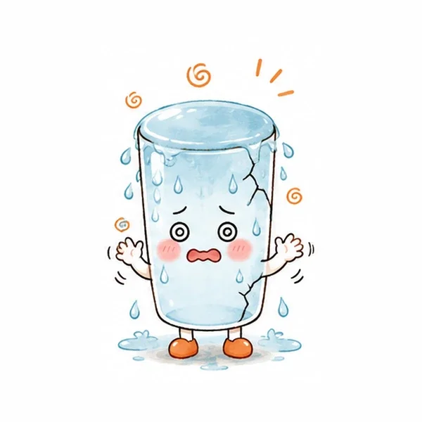 心のコップ診断のタイプ「あふれそうさん」のイラスト