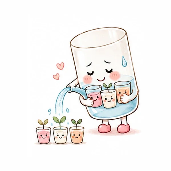 心のコップ診断のタイプ「からっぽさん」のイラスト