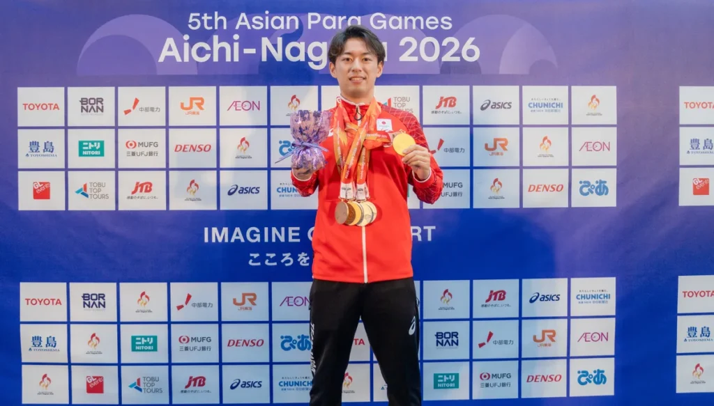 金1・銀3・銅2の6個のメダルを下げた荻原虎太郎選手